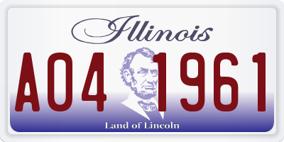 IL license plate A041961