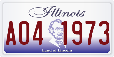IL license plate A041973