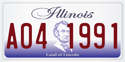 IL license plate A041991
