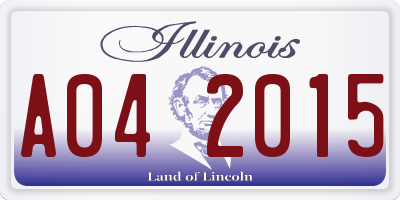 IL license plate A042015