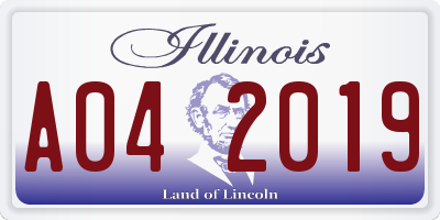IL license plate A042019