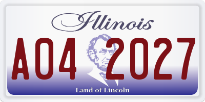 IL license plate A042027
