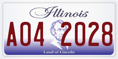 IL license plate A042028