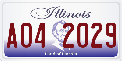 IL license plate A042029