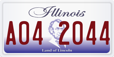 IL license plate A042044