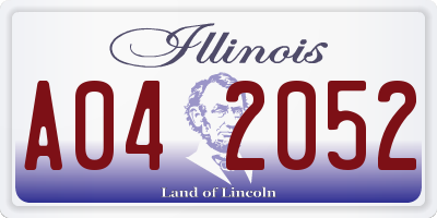 IL license plate A042052