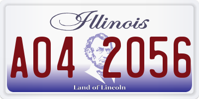 IL license plate A042056