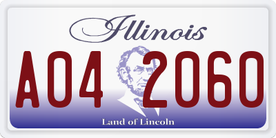 IL license plate A042060
