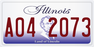 IL license plate A042073
