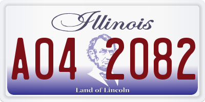 IL license plate A042082