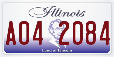 IL license plate A042084