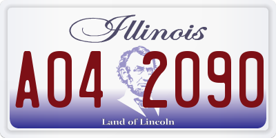 IL license plate A042090