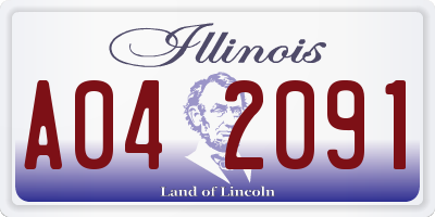 IL license plate A042091
