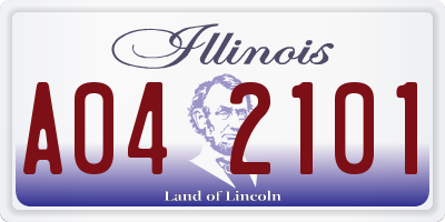 IL license plate A042101