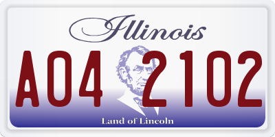 IL license plate A042102