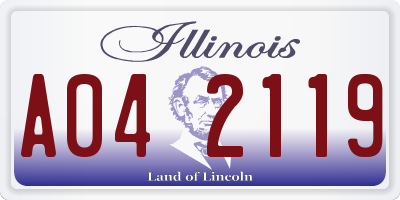 IL license plate A042119