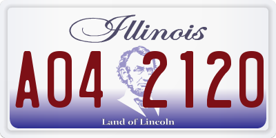IL license plate A042120