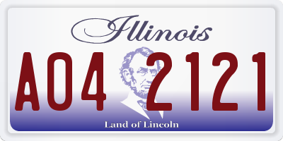 IL license plate A042121