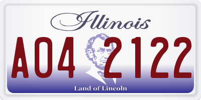 IL license plate A042122