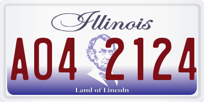 IL license plate A042124