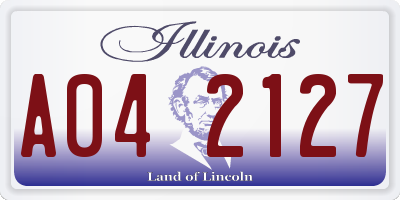 IL license plate A042127