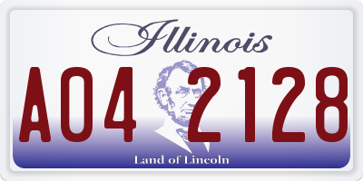 IL license plate A042128