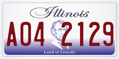 IL license plate A042129