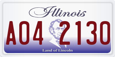 IL license plate A042130