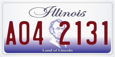 IL license plate A042131