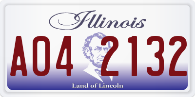 IL license plate A042132