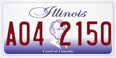 IL license plate A042150