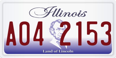 IL license plate A042153