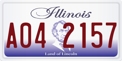 IL license plate A042157