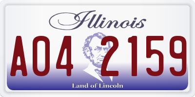 IL license plate A042159