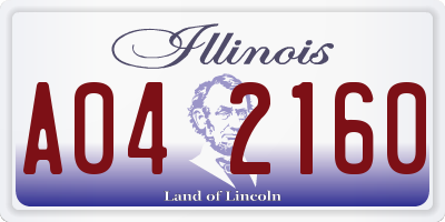 IL license plate A042160