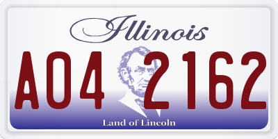 IL license plate A042162