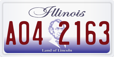 IL license plate A042163