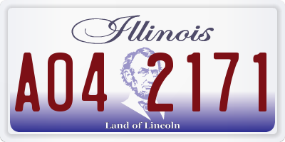 IL license plate A042171