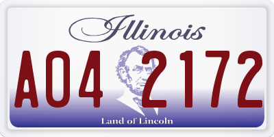 IL license plate A042172