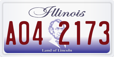 IL license plate A042173