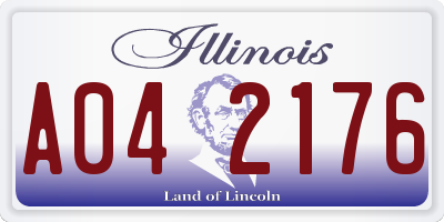 IL license plate A042176