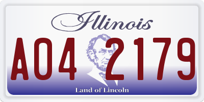 IL license plate A042179