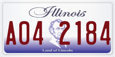 IL license plate A042184