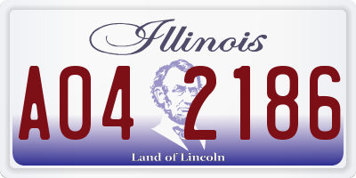 IL license plate A042186
