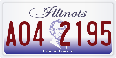 IL license plate A042195