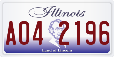 IL license plate A042196