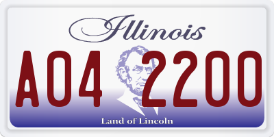 IL license plate A042200