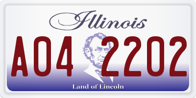 IL license plate A042202