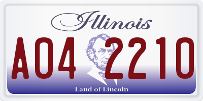 IL license plate A042210
