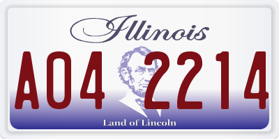 IL license plate A042214